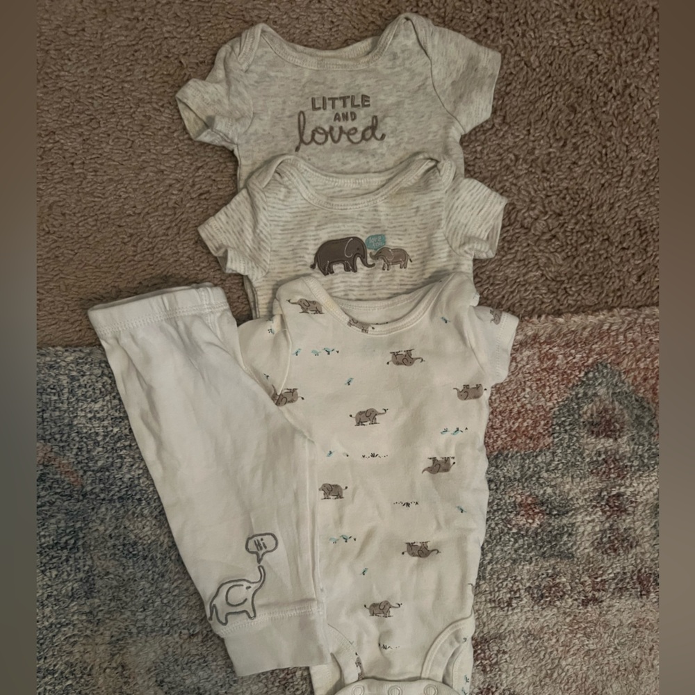 Carter's Newborn White Baby Onesie